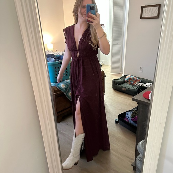 Lulu's Deep Red Maxi Dress - Picture 8 of 8